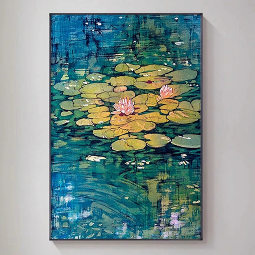 LUXORA Hand-Painted Oil Painting 60/80/120cm - Modern Abstract Design in Gentle Colours for Calm and Welcoming Spaces