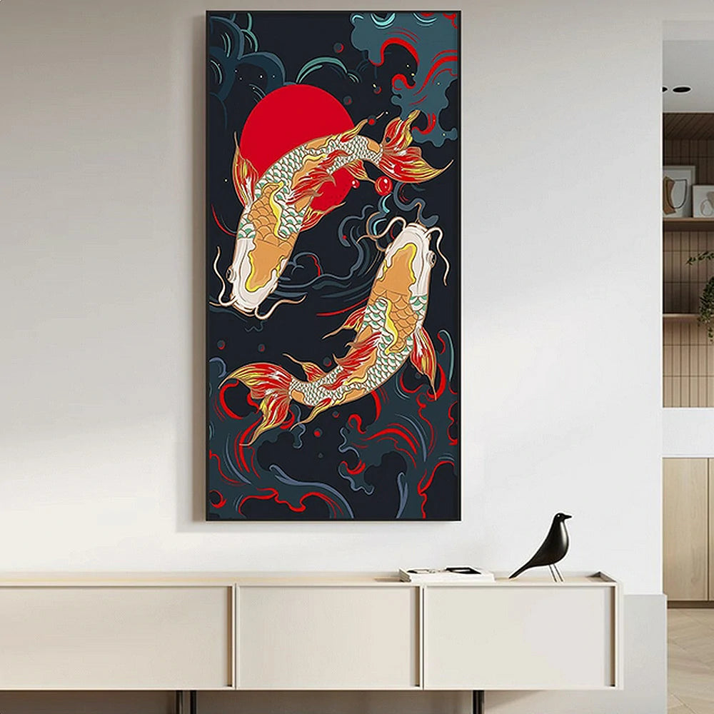 LUXORA Hand-Painted Oil Painting 50/70/90cm - Contemporary Hand-Painted Canvas with Balanced Composition and Natural Flow