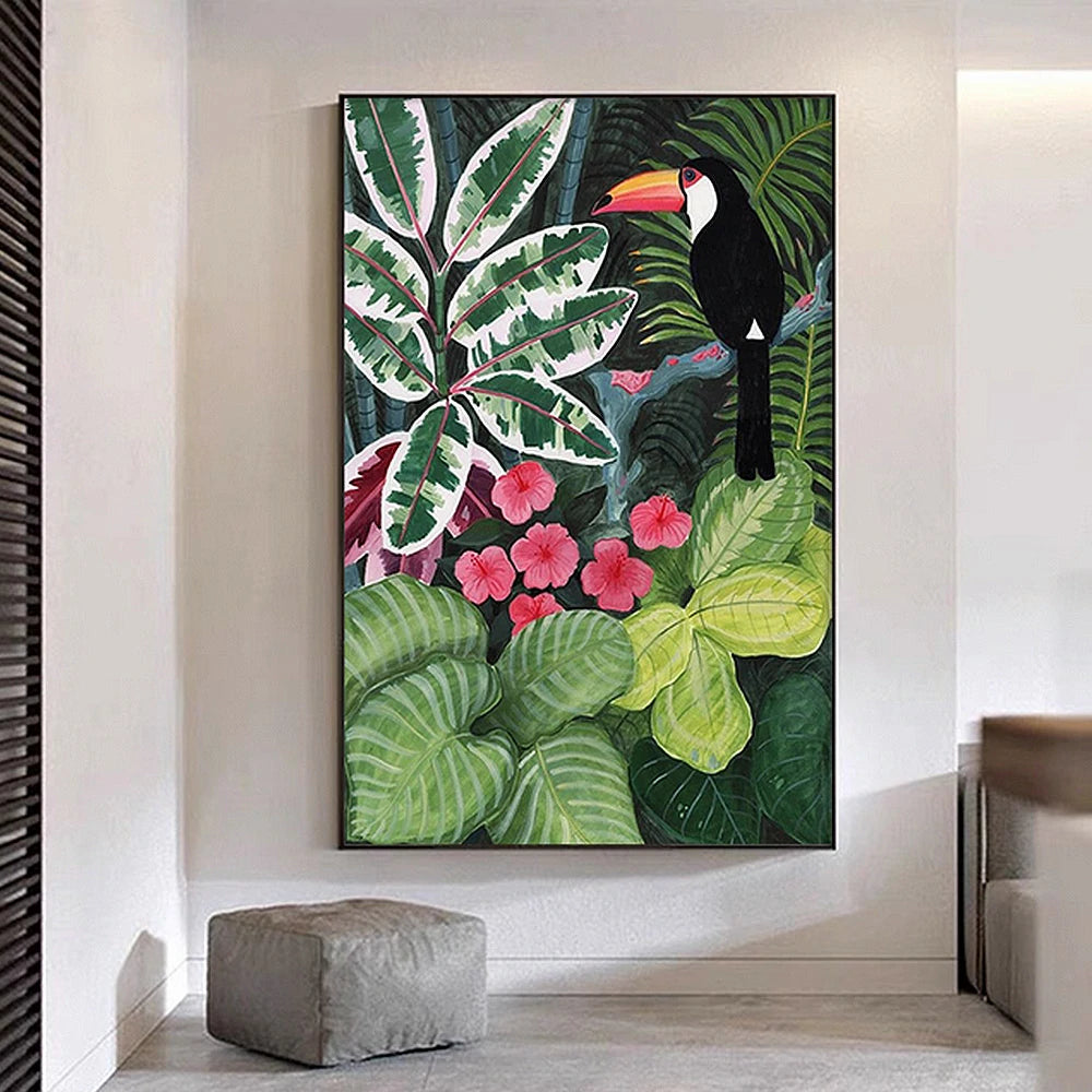 LUXORA Hand-Painted Oil Painting 60/80/120cm - Modern Abstract Canvas Art with Clean Lines and Balanced Neutral Shades