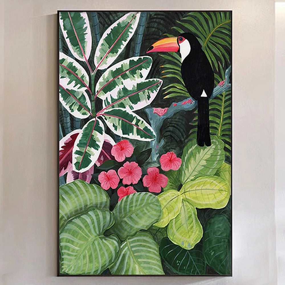 LUXORA Hand-Painted Oil Painting 60/80/120cm - Modern Abstract Canvas Art with Clean Lines and Balanced Neutral Shades