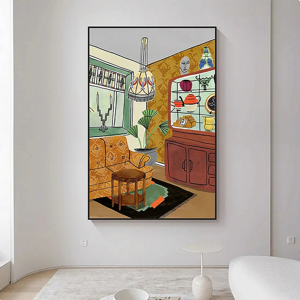 LUXORA Hand-Painted Oil Painting 90/120/180cm - Neutral Hand-Painted Artwork Creating Subtle Sophistication for Interior Walls