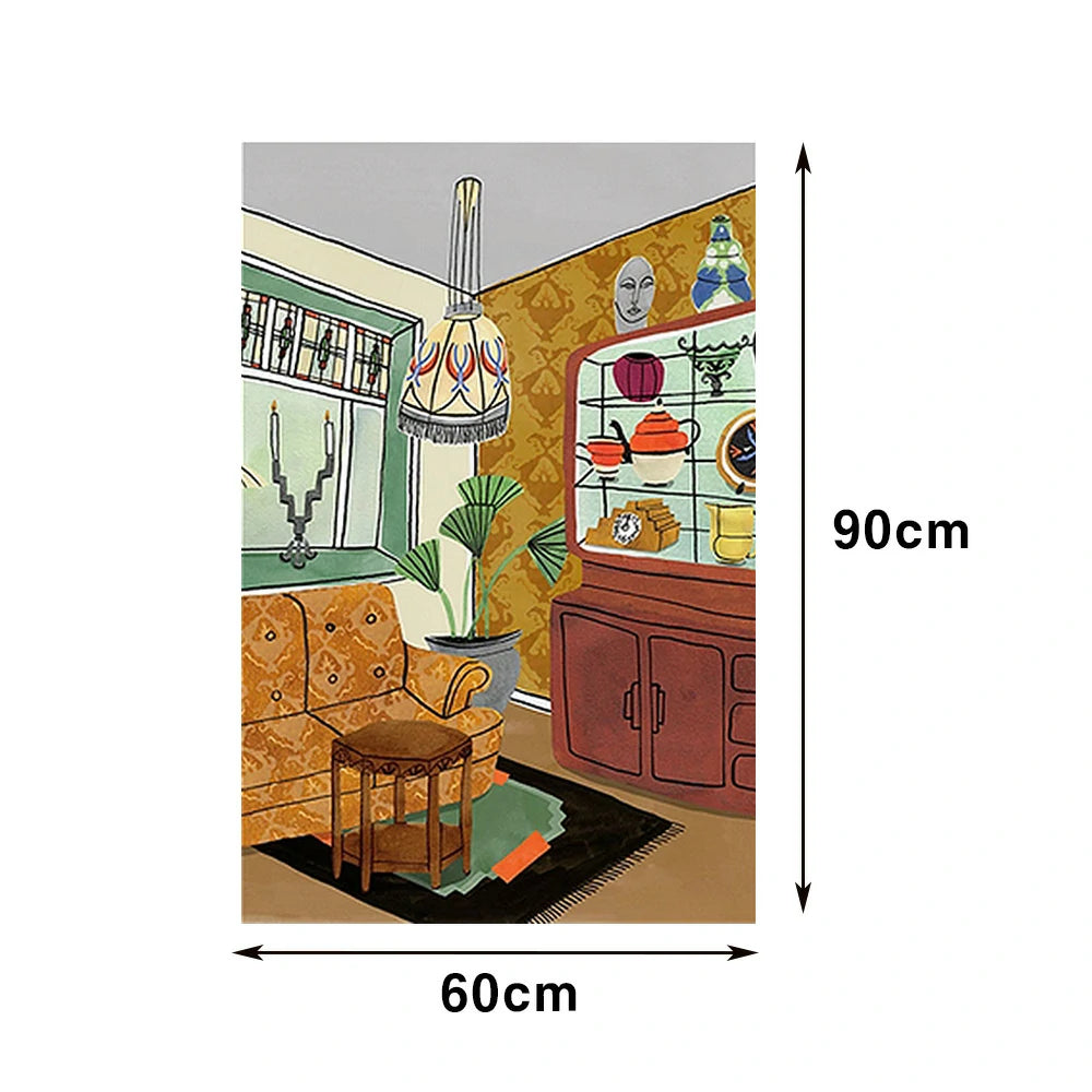 LUXORA Hand-Painted Oil Painting 90/120/180cm - Neutral Hand-Painted Artwork Creating Subtle Sophistication for Interior Walls