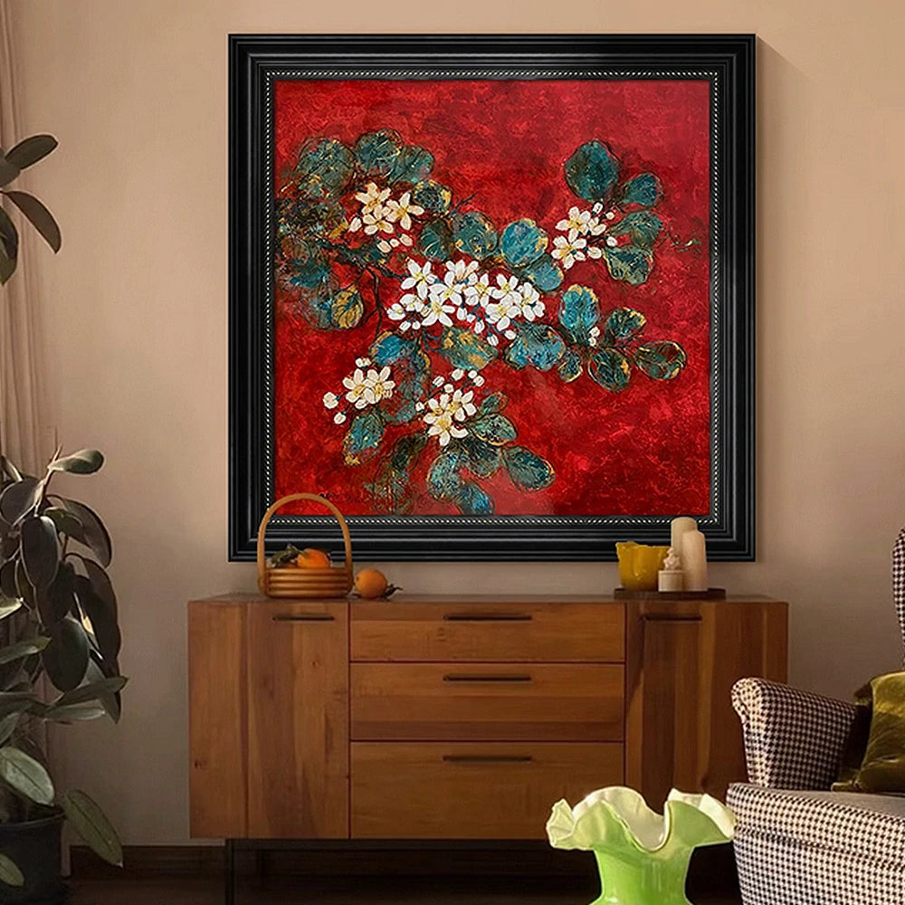 LUXORA Hand-Painted Oil Painting 60/90/140cm - Soft Brush Texture and Neutral Finish Bring a Relaxed Feel to Home Décor