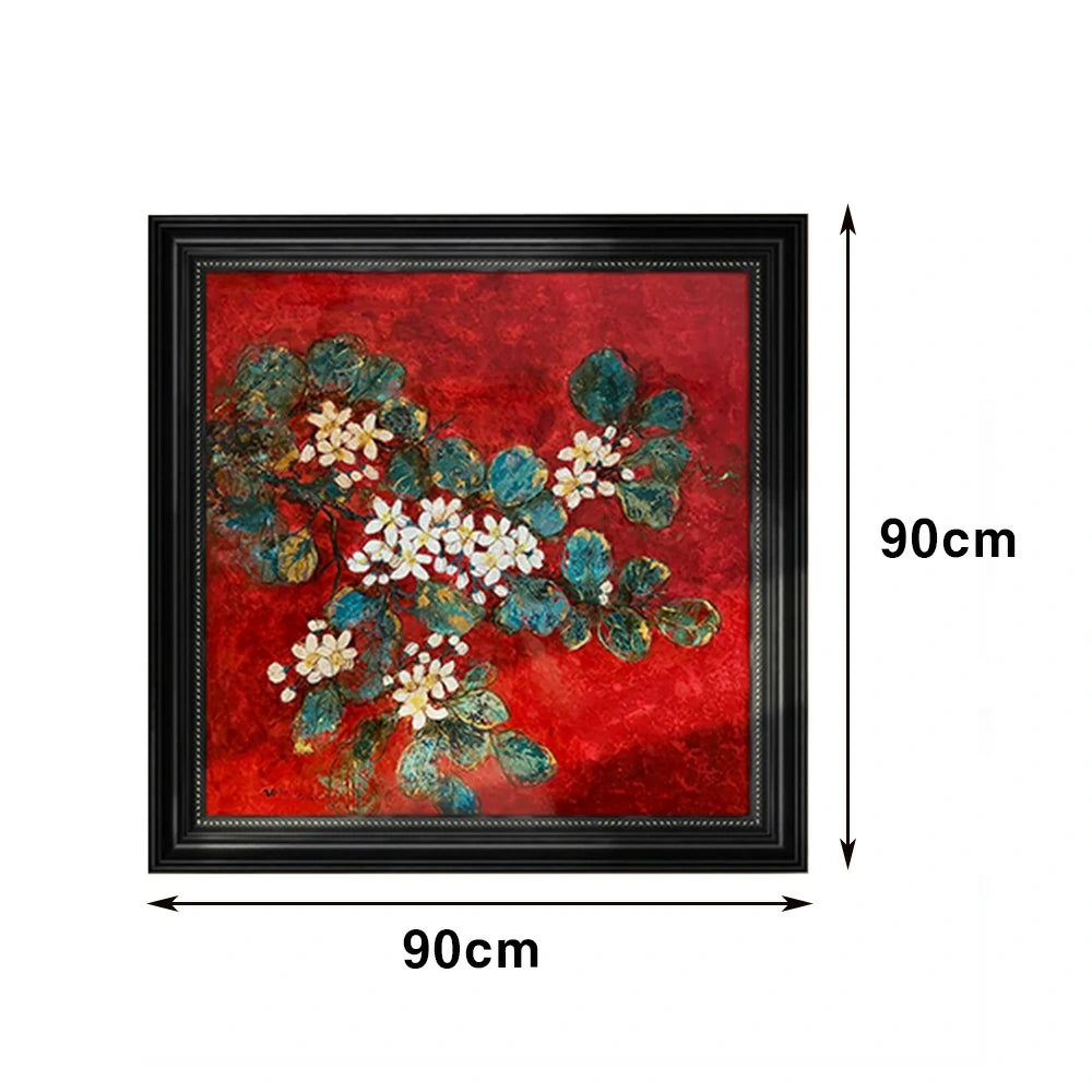 LUXORA Hand-Painted Oil Painting 60/90/140cm - Soft Brush Texture and Neutral Finish Bring a Relaxed Feel to Home Décor