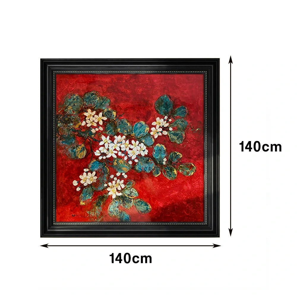 LUXORA Hand-Painted Oil Painting 60/90/140cm - Soft Brush Texture and Neutral Finish Bring a Relaxed Feel to Home Décor