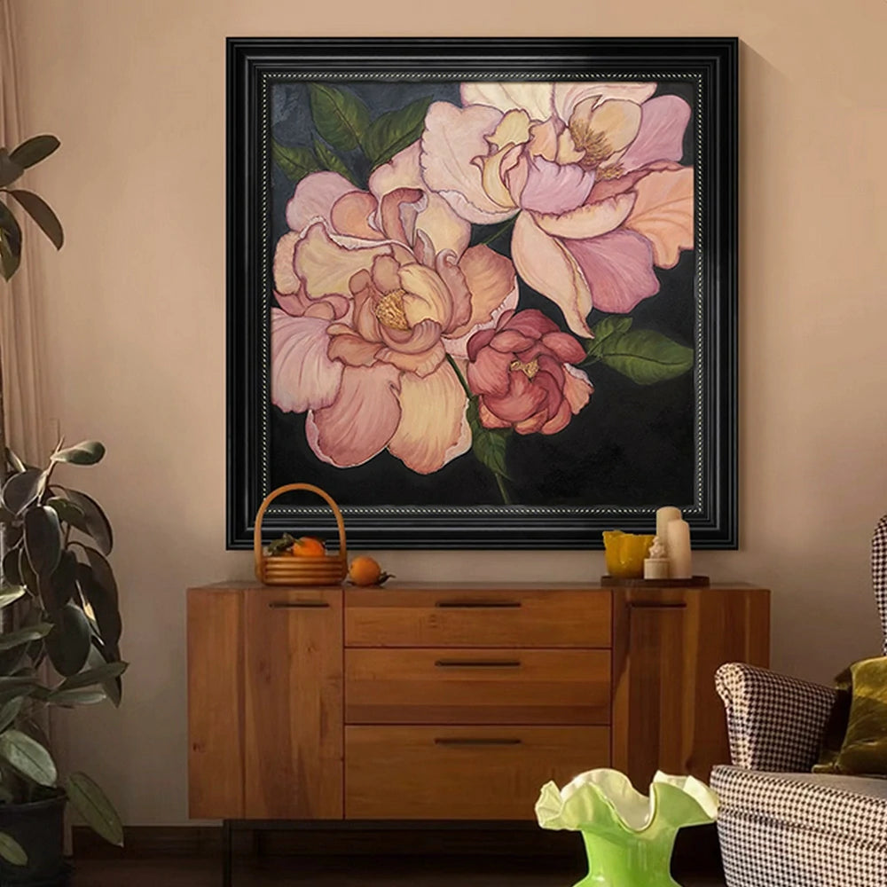 LUXORA Hand-Painted Oil Painting 60/90/140cm - Elegant Contemporary Wall Art with Soft Texture and Gentle Colour Layers