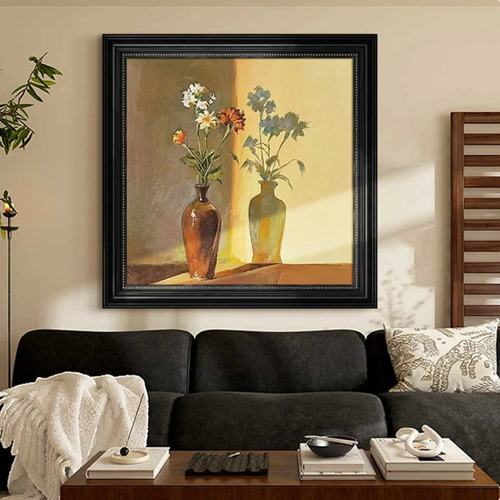 LUXORA Hand-Painted Oil Painting 60/90/140cm - Neutral Abstract Design Bringing Serenity and Subtle Charm to Modern Spaces