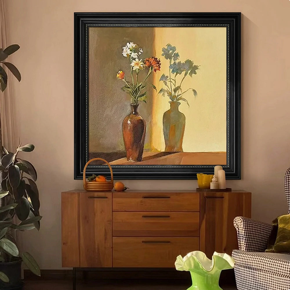 LUXORA Hand-Painted Oil Painting 60/90/140cm - Neutral Abstract Design Bringing Serenity and Subtle Charm to Modern Spaces