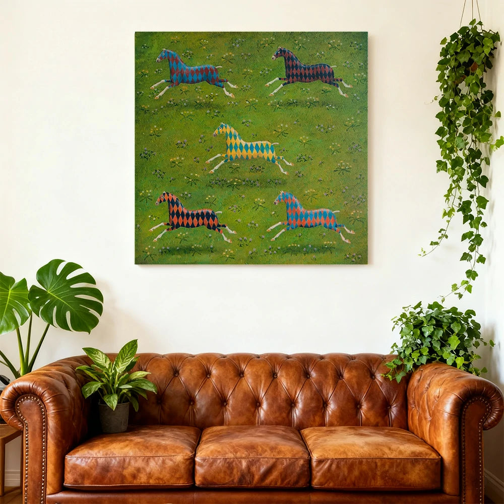 LUXORA Hand-Painted Oil Painting 70/100/150cm - Modern Wall Art Crafted with Smooth Brush Texture for a Clean, Inviting Look