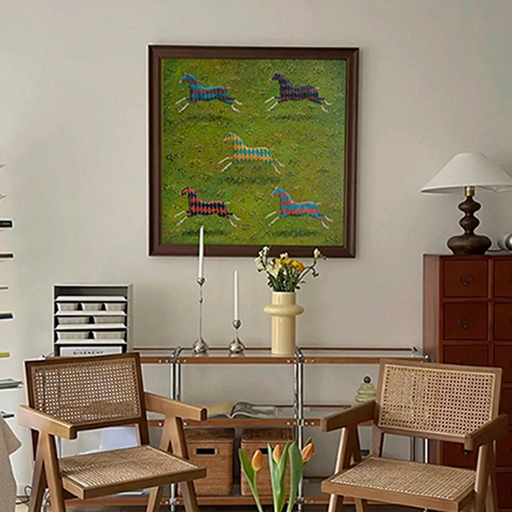 LUXORA Hand-Painted Oil Painting 70/100/150cm - Modern Wall Art Crafted with Smooth Brush Texture for a Clean, Inviting Look