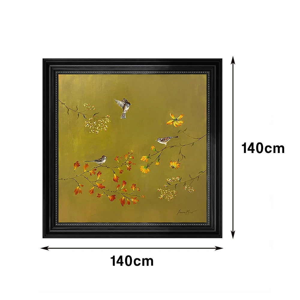 LUXORA Hand-Painted Oil Painting 60/90/140cm - Neutral Hand-Painted Canvas That Adds Calm and Warmth to Living Areas