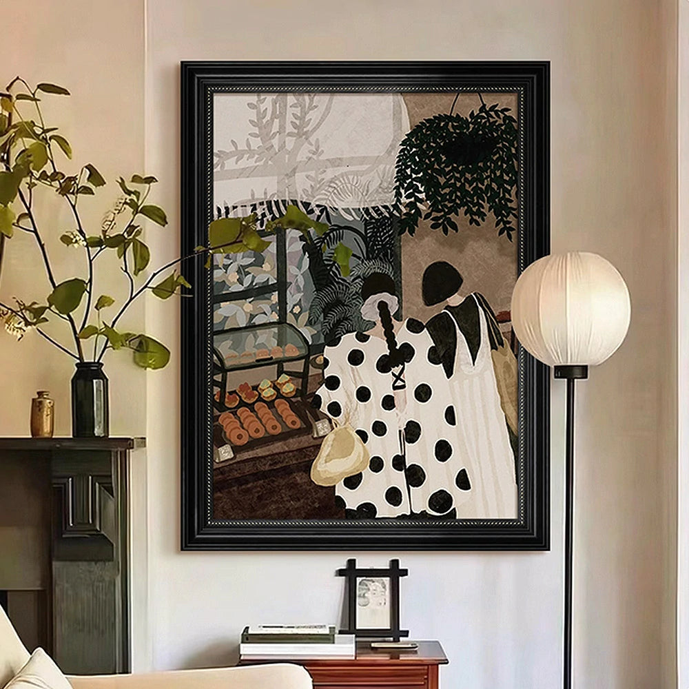 LUXORA Hand-Painted Oil Painting 50/80/120cm - Neutral Colour Composition That Brings Harmony and Warmth to Home Décor