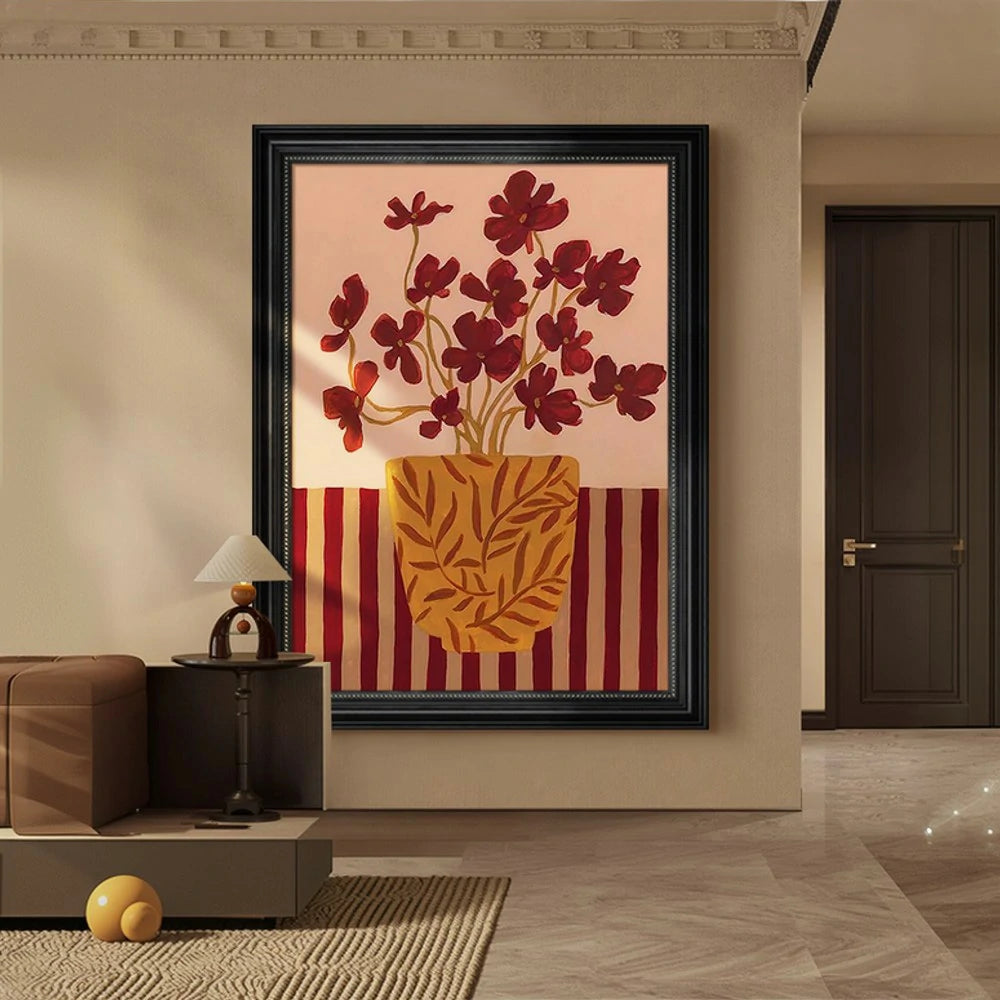 LUXORA Hand-Painted Oil Painting 50/80/120cm - Neutral Hand-Painted Artwork with Smooth Finish for Clean, Modern Homes