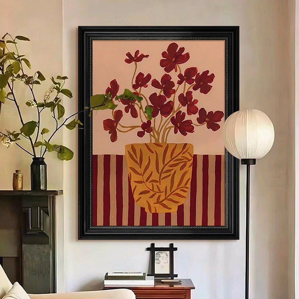 LUXORA Hand-Painted Oil Painting 50/80/120cm - Neutral Hand-Painted Artwork with Smooth Finish for Clean, Modern Homes