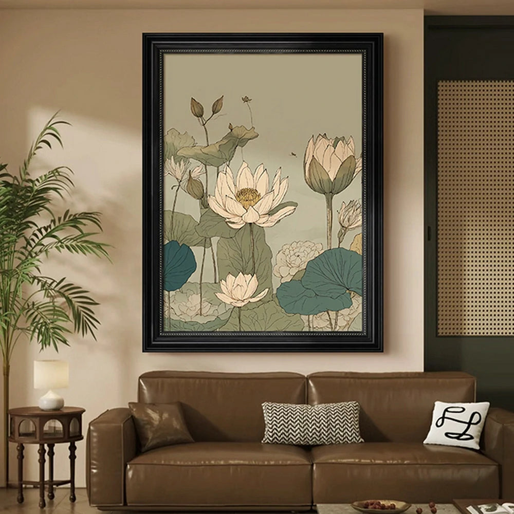 LUXORA Hand-Painted Oil Painting 50/80/120cm - Modern Minimalist Abstract Wall Art with Smooth Texture and Neutral Finish