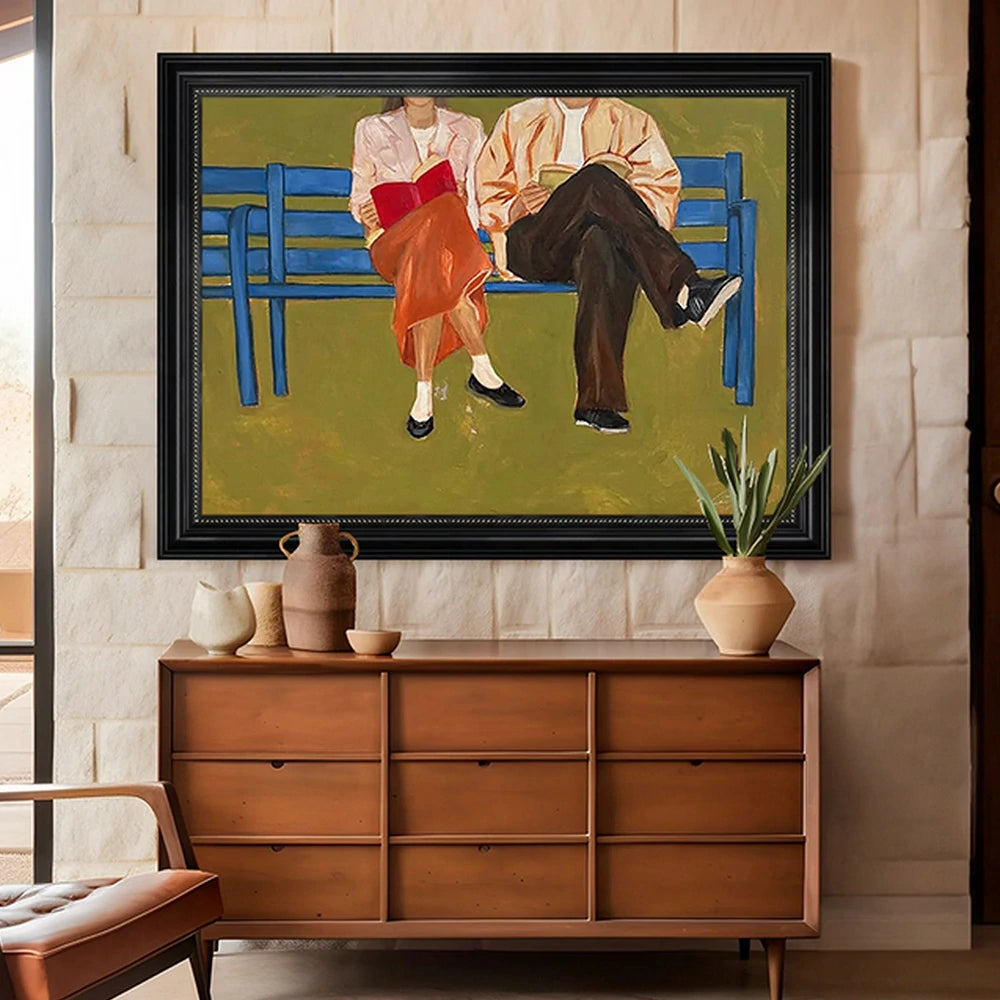 LUXORA Hand-Painted Oil Painting 70/110/170cm - Elegant Canvas Art with Subtle Texture Perfect for Bedrooms and Lounges