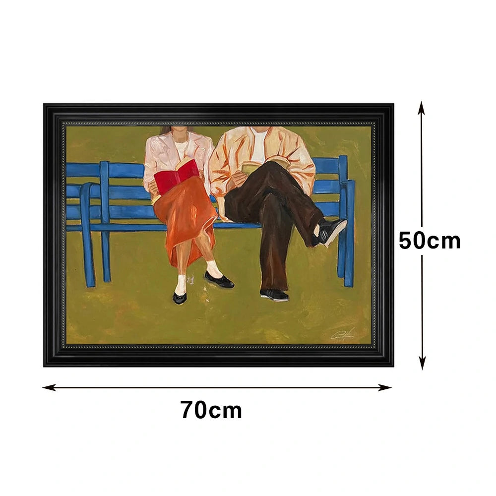 LUXORA Hand-Painted Oil Painting 70/110/170cm - Elegant Canvas Art with Subtle Texture Perfect for Bedrooms and Lounges