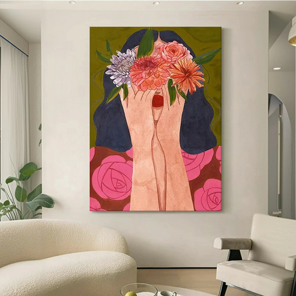 LUXORA Hand-Painted Oil Painting 50/80/100cm - Neutral Abstract Design Bringing Warmth and Tranquility to Home Decor