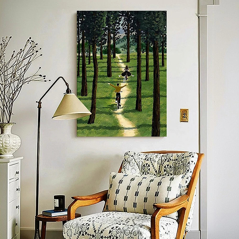 LUXORA Hand-Painted Oil Painting 50/80/100cm - Elegant Canvas Artwork Designed to Reflect Soft Balance and Style