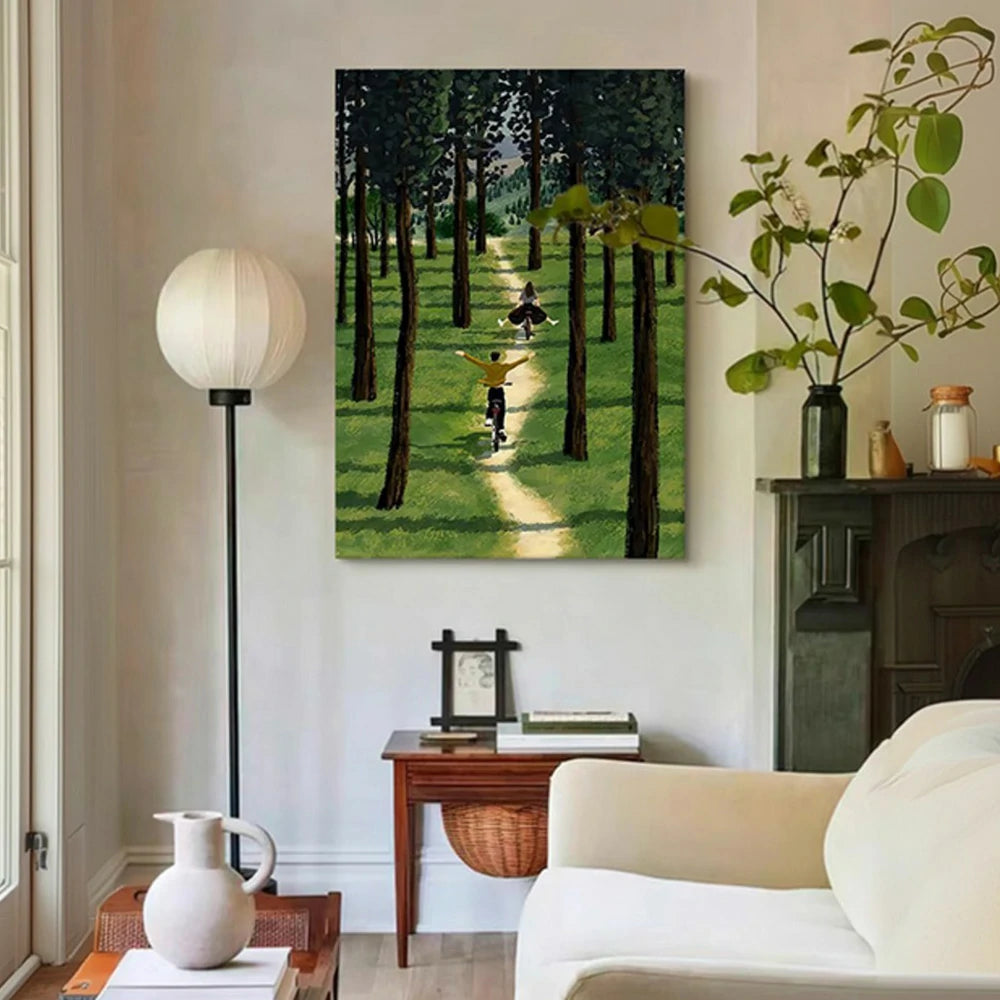 LUXORA Hand-Painted Oil Painting 50/80/100cm - Elegant Canvas Artwork Designed to Reflect Soft Balance and Style