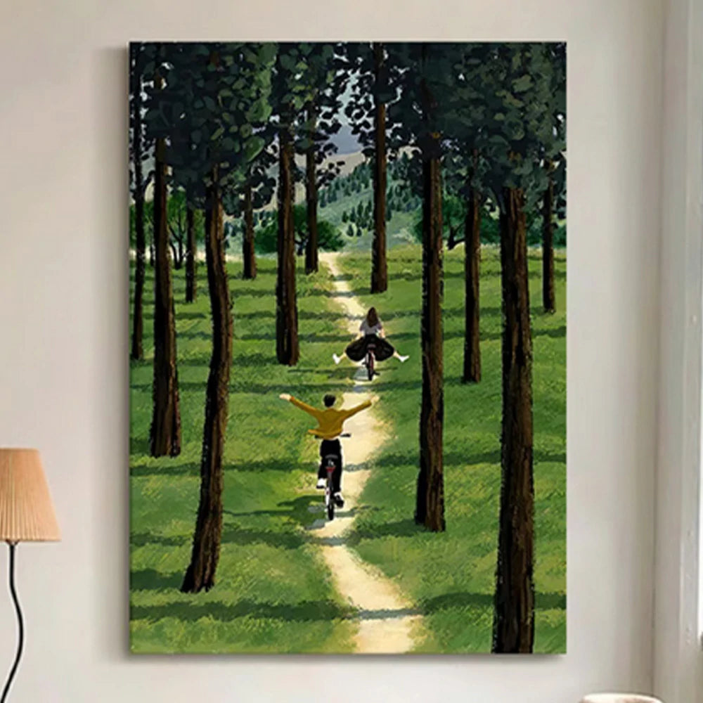 LUXORA Hand-Painted Oil Painting 50/80/100cm - Elegant Canvas Artwork Designed to Reflect Soft Balance and Style