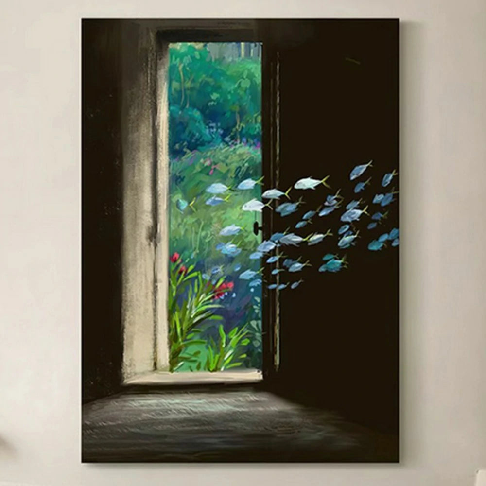 LUXORA Hand-Painted Oil Painting 50/80/100cm - Soft Neutral Painting That Enhances Peaceful Modern Living Spaces