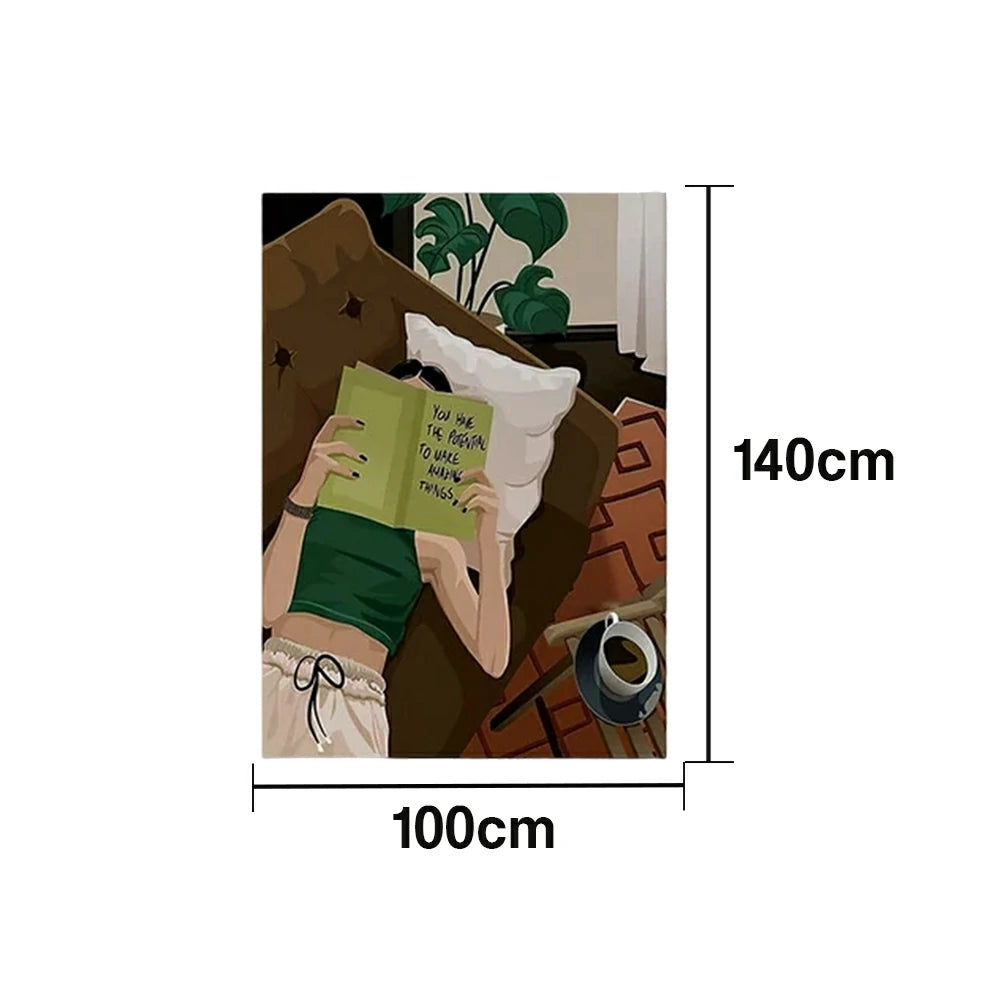 LUXORA Hand-Painted Oil Painting 50/80/100cm - Minimalist Wall Art Perfect for Calm Bedrooms and Living Environments