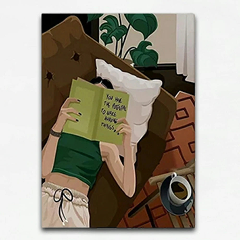 LUXORA Hand-Painted Oil Painting 50/80/100cm - Minimalist Wall Art Perfect for Calm Bedrooms and Living Environments