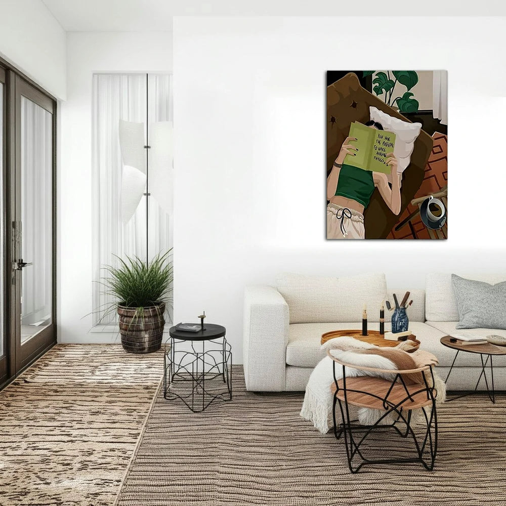 LUXORA Hand-Painted Oil Painting 50/80/100cm - Minimalist Wall Art Perfect for Calm Bedrooms and Living Environments