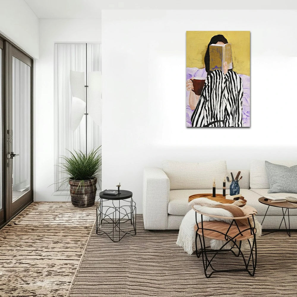 LUXORA Hand-Painted Oil Painting 50/80/100cm - Contemporary Wall Art Adding Subtle Sophistication to Light Interiors