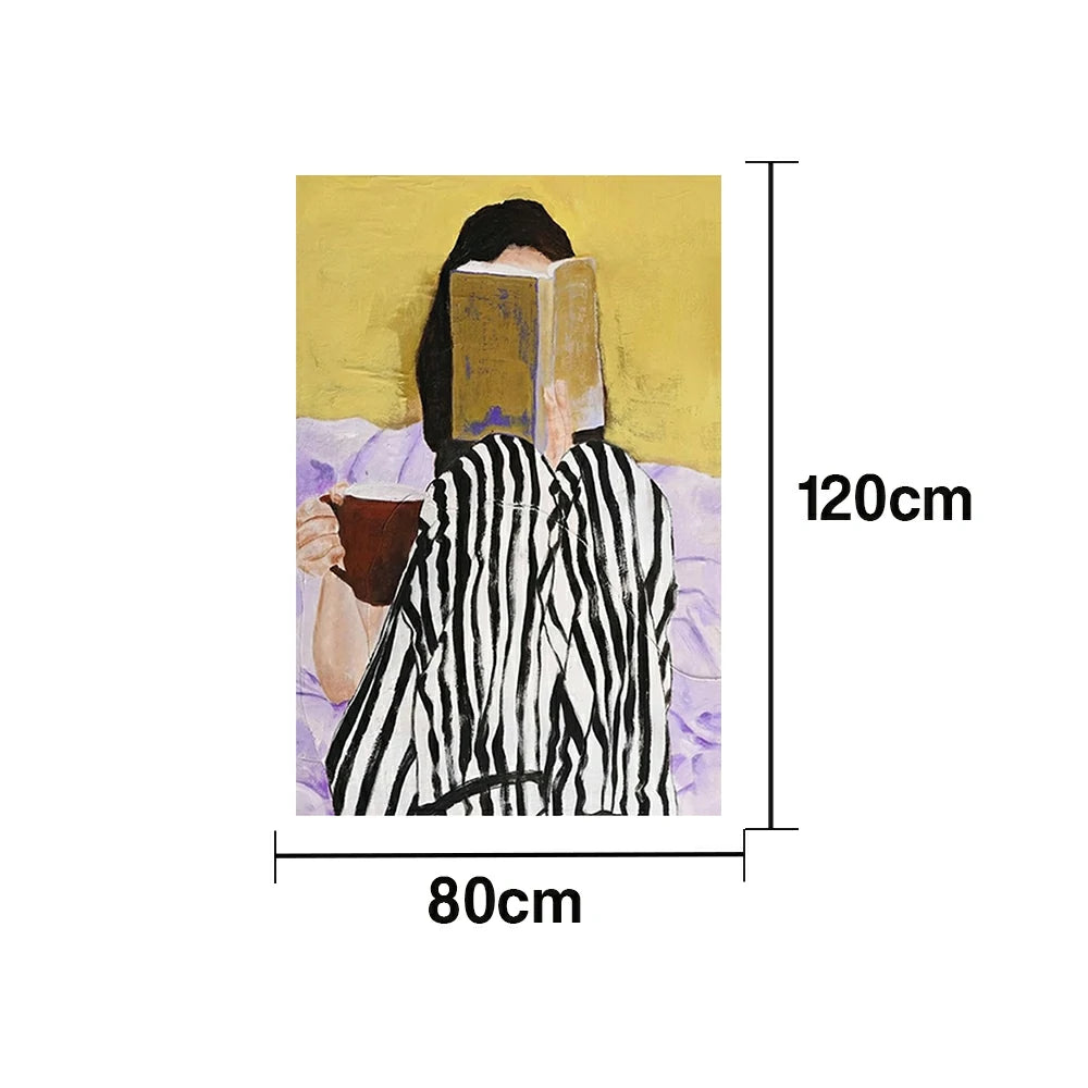 LUXORA Hand-Painted Oil Painting 50/80/100cm - Contemporary Wall Art Adding Subtle Sophistication to Light Interiors