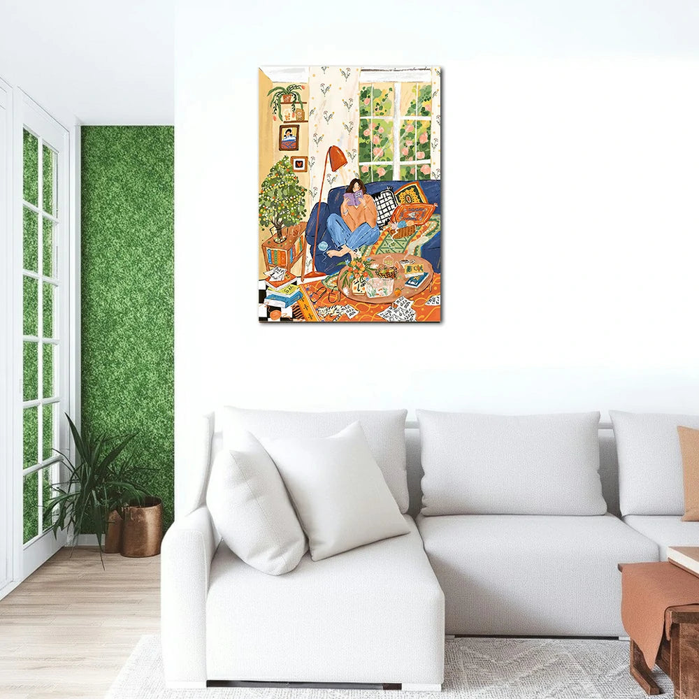 LUXORA Hand-Painted Oil Painting 50/80/100cm - Refined Canvas Artwork with Modern Elegance and Subtle Colour Tone