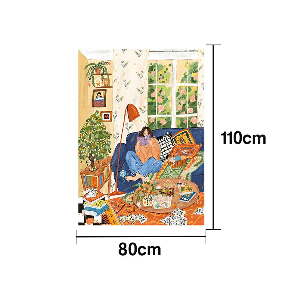 LUXORA Hand-Painted Oil Painting 50/80/100cm - Refined Canvas Artwork with Modern Elegance and Subtle Colour Tone