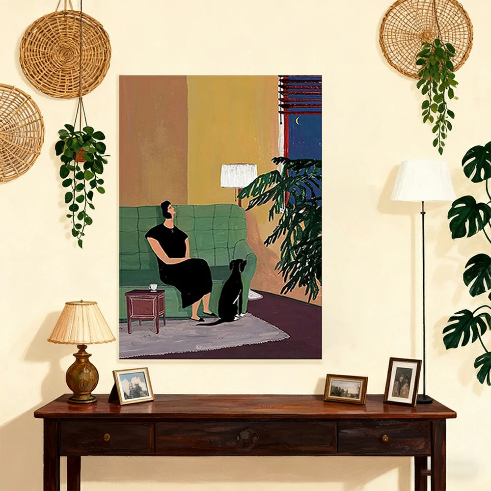 LUXORA Hand-Painted Oil Painting 50/80/100cm - Neutral Abstract Wall Piece That Brings Balance and Harmony Indoors