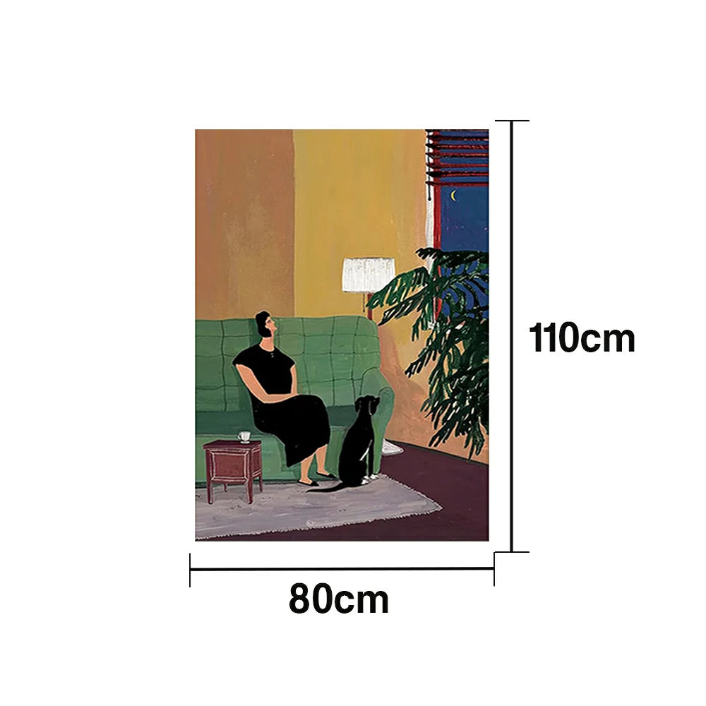 LUXORA Hand-Painted Oil Painting 50/80/100cm - Neutral Abstract Wall Piece That Brings Balance and Harmony Indoors