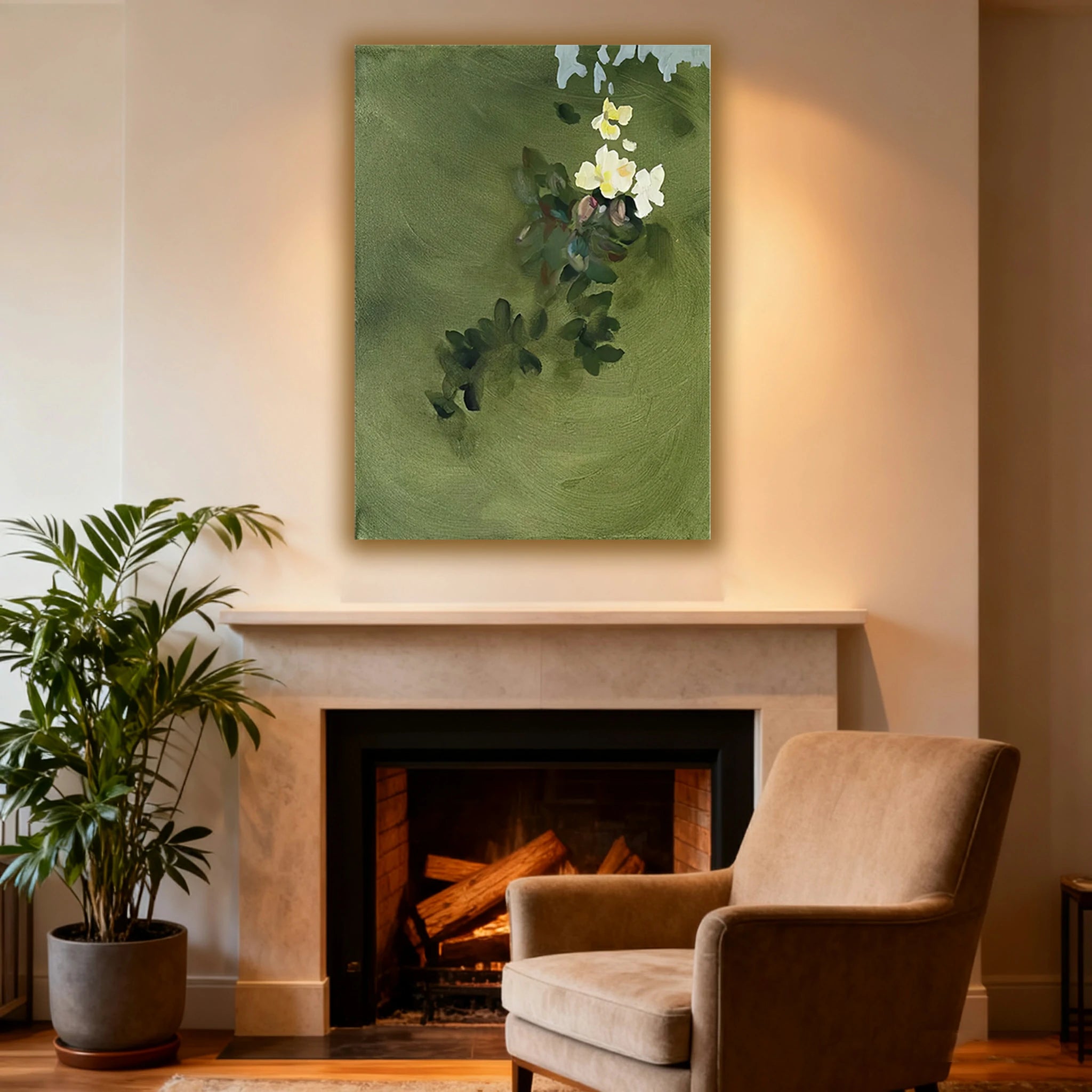LUXORA Hand-Painted Oil Painting 50/80/100cm - Minimalist Hand-Painted Design That Enhances Contemporary Living Areas with Subtle Elegance and Warmth
