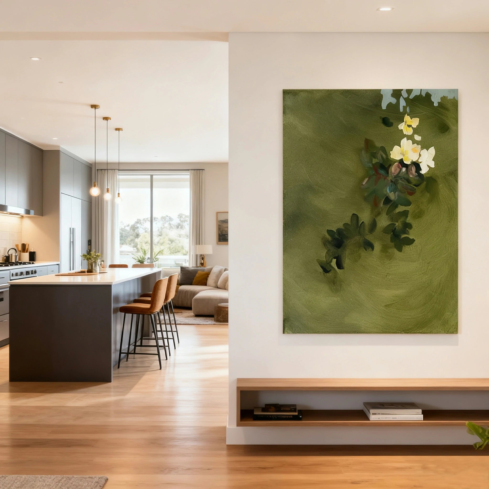 LUXORA Hand-Painted Oil Painting 50/80/100cm - Minimalist Hand-Painted Design That Enhances Contemporary Living Areas with Subtle Elegance and Warmth