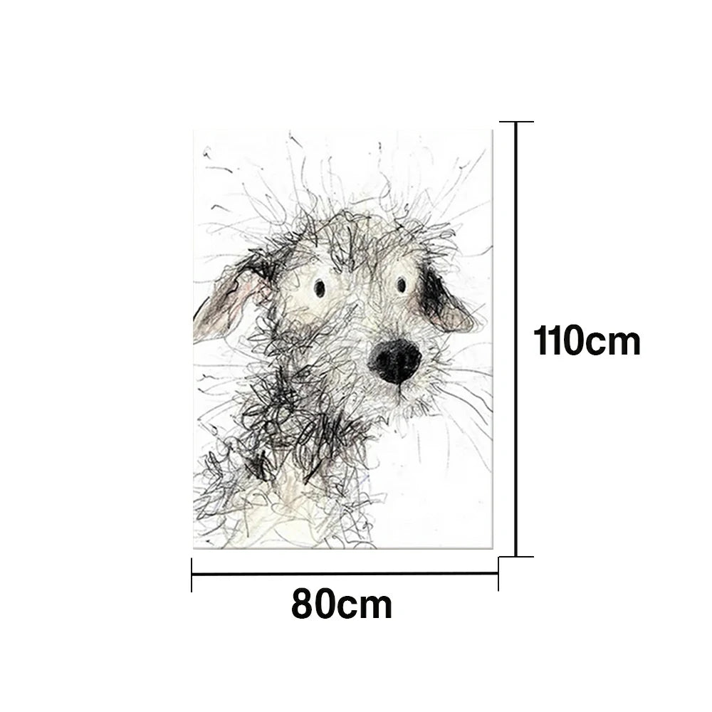 LUXORA Hand-Painted Oil Painting 50/80/100cm - Minimalist Abstract Wall Art Offering Refined Texture and Gentle Tones That Complement Clean, Bright Interiors