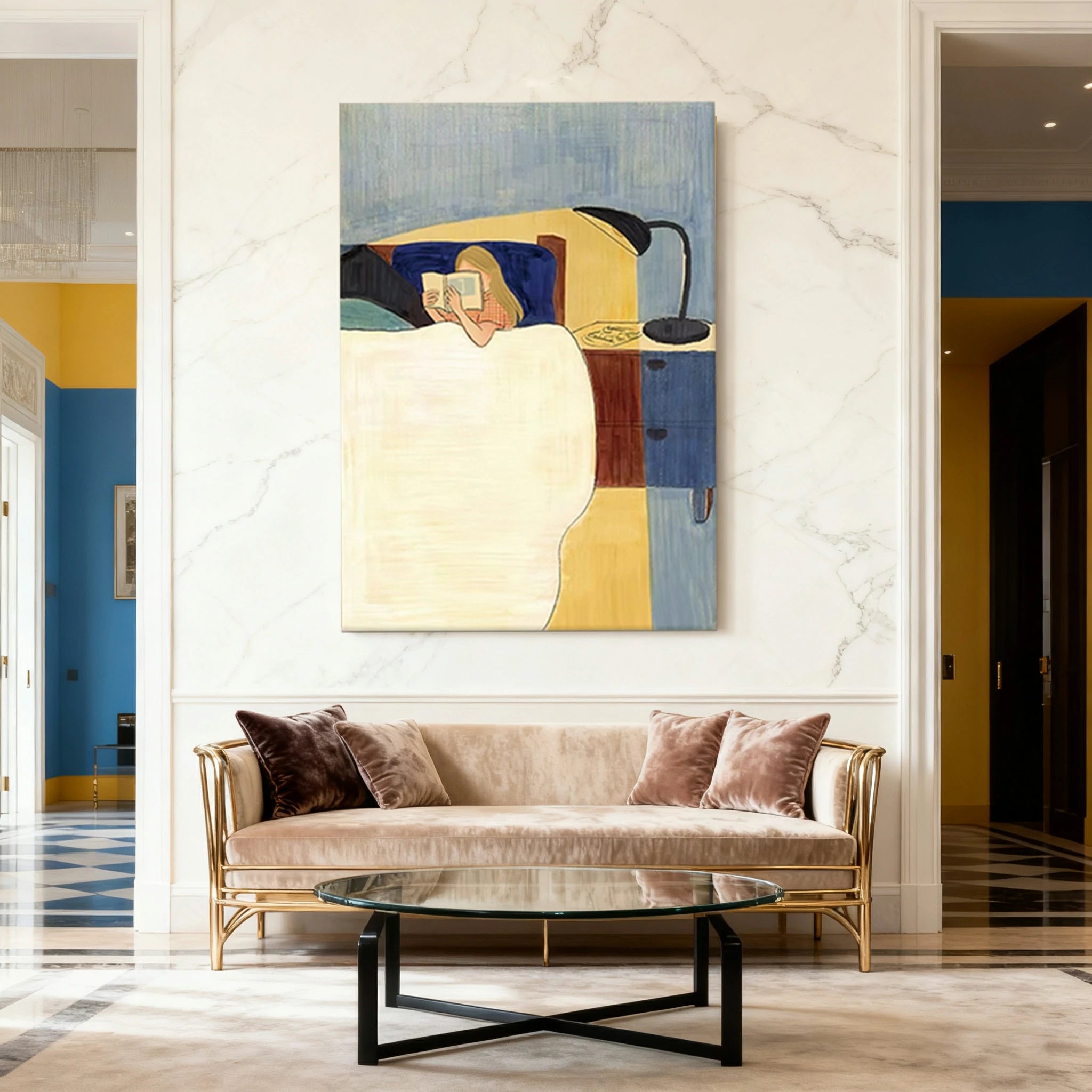 LUXORA Hand-Painted Oil Painting 50/80/100cm - Premium Hand-Painted Abstract Design That Adds Balance and Warmth to Living, Dining and Relaxed Lounge Spaces