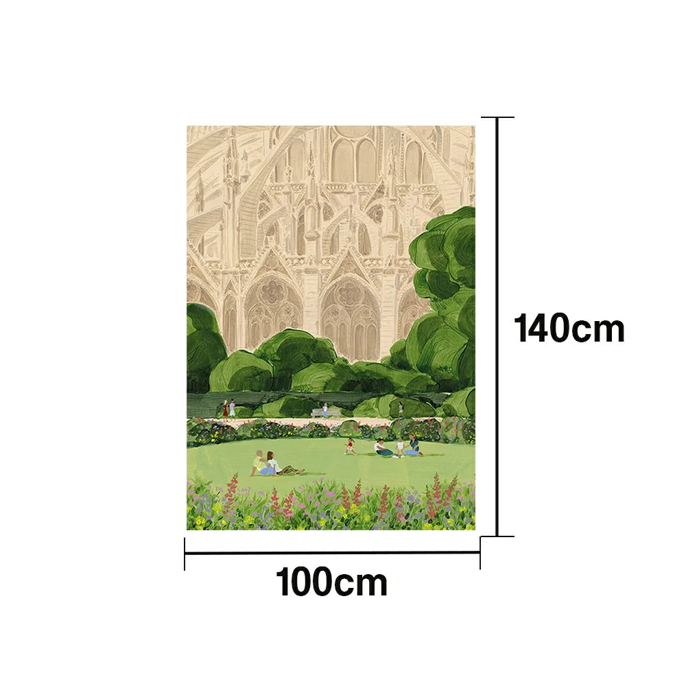 LUXORA Hand-Painted Oil Painting 50/80/100cm - Elegant Neutral Wall Art with Smooth Texture, Perfect for Living Rooms and Modern Bedroom Environments