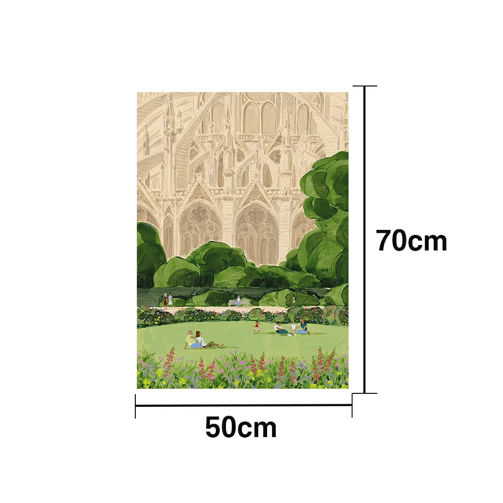 LUXORA Hand-Painted Oil Painting 50/80/100cm - Elegant Neutral Wall Art with Smooth Texture, Perfect for Living Rooms and Modern Bedroom Environments