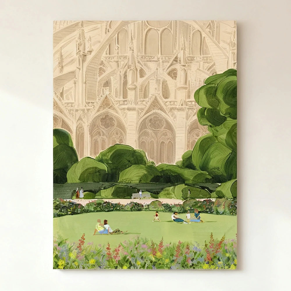 LUXORA Hand-Painted Oil Painting 50/80/100cm - Elegant Neutral Wall Art with Smooth Texture, Perfect for Living Rooms and Modern Bedroom Environments