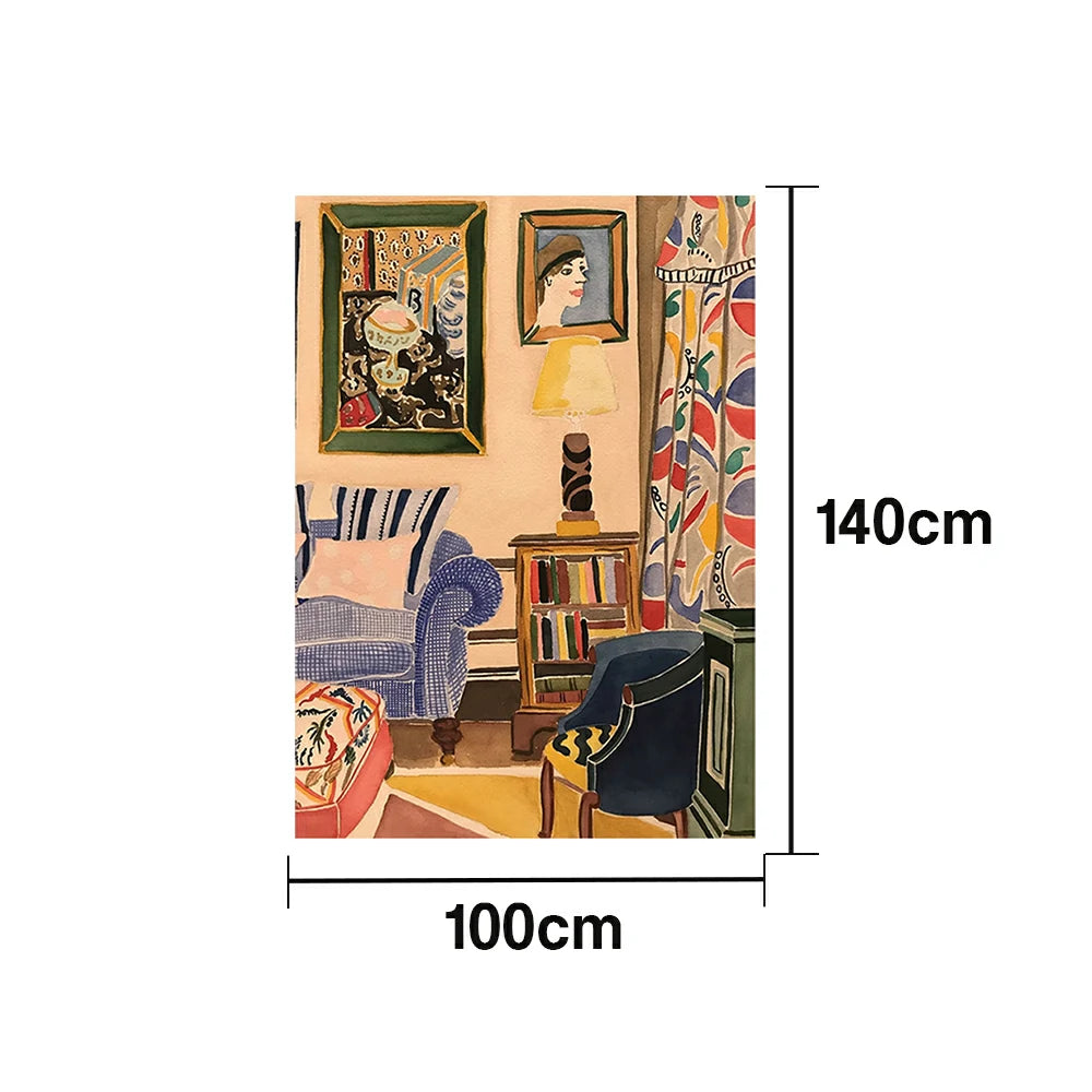 LUXORA Hand-Painted Oil Painting 50/80/100cm - Contemporary Neutral Wall Art with Gentle Lines and Textured Finish for Modern, Elegant Home Décor