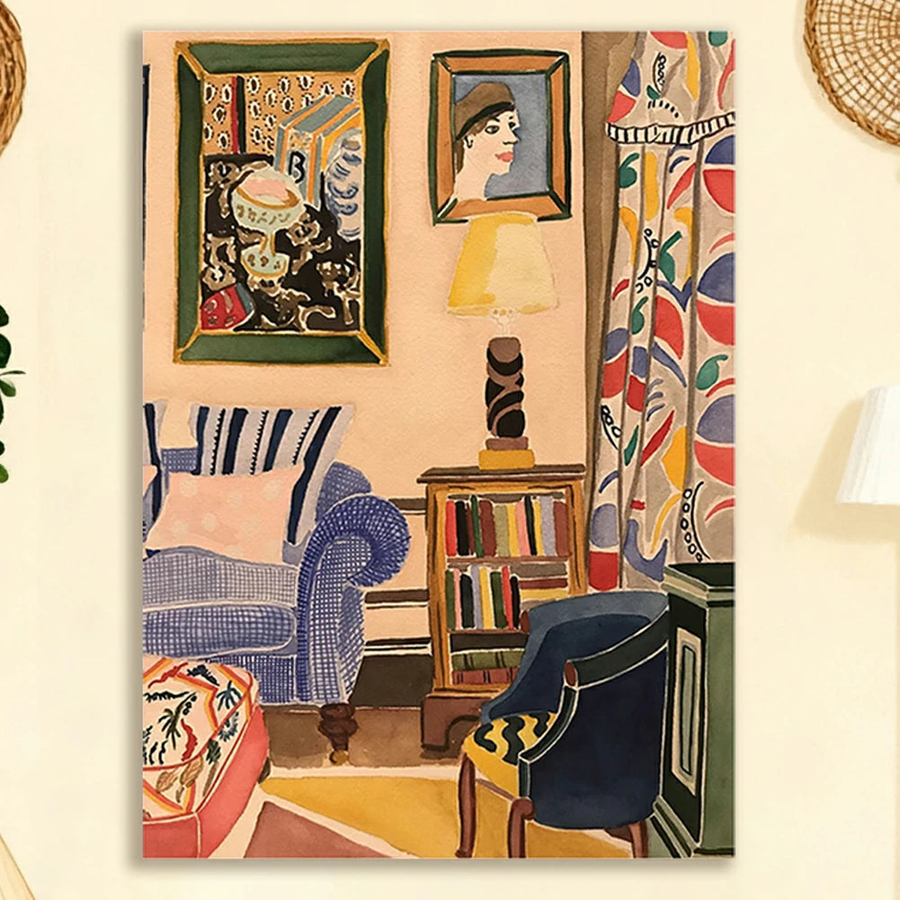 LUXORA Hand-Painted Oil Painting 50/80/100cm - Contemporary Neutral Wall Art with Gentle Lines and Textured Finish for Modern, Elegant Home Décor