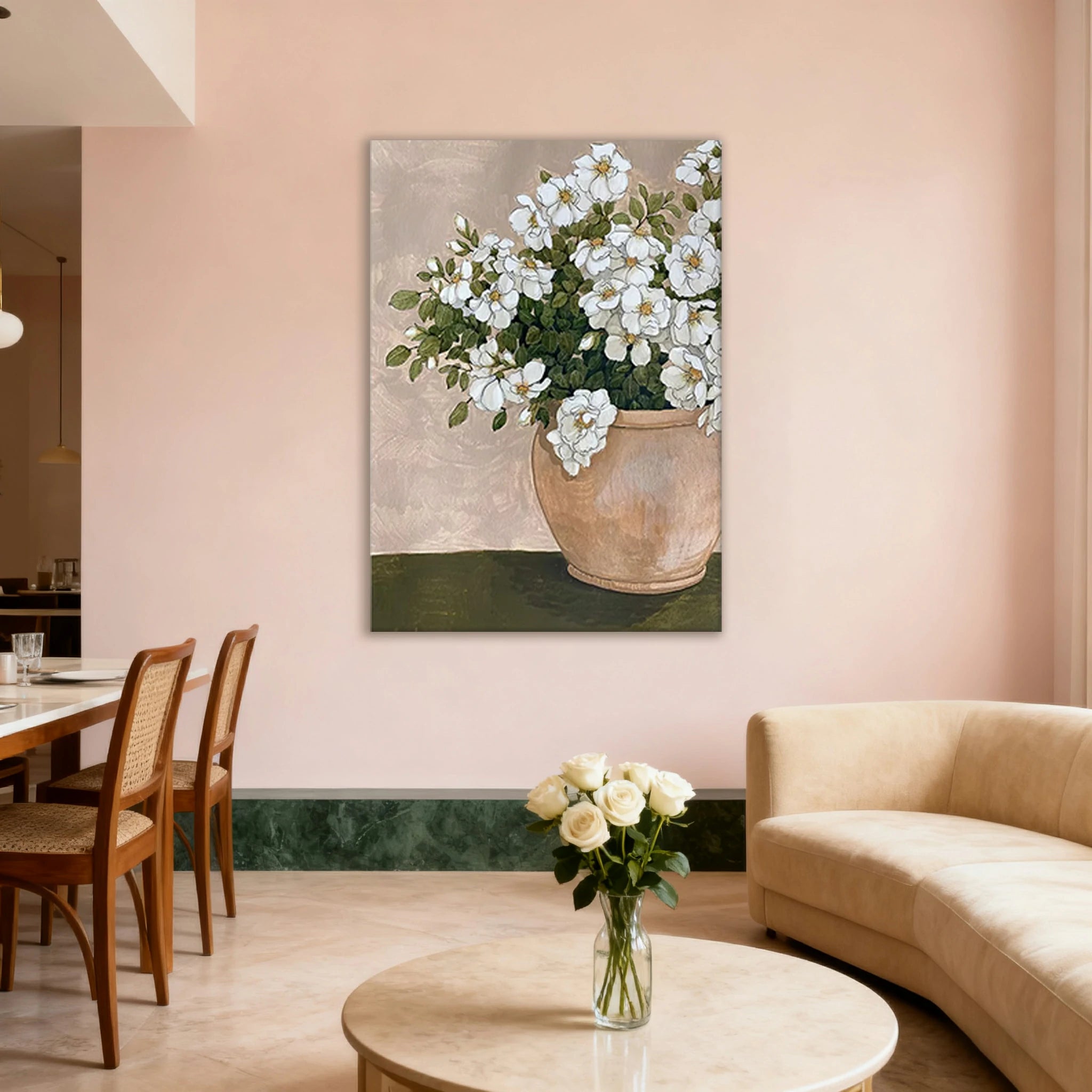 LUXORA Hand-Painted Oil Painting 50/80/100cm - Modern Abstract Canvas Painting with Gentle Colours and Smooth Texture for Living Rooms, Bedrooms and Hallway Walls