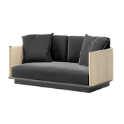 LUXORA Two-Seater Sofa - Waterproof Rope Design, Quick-Dry Cushion, High-Density Foam Support, Weather-Resistant Fabric