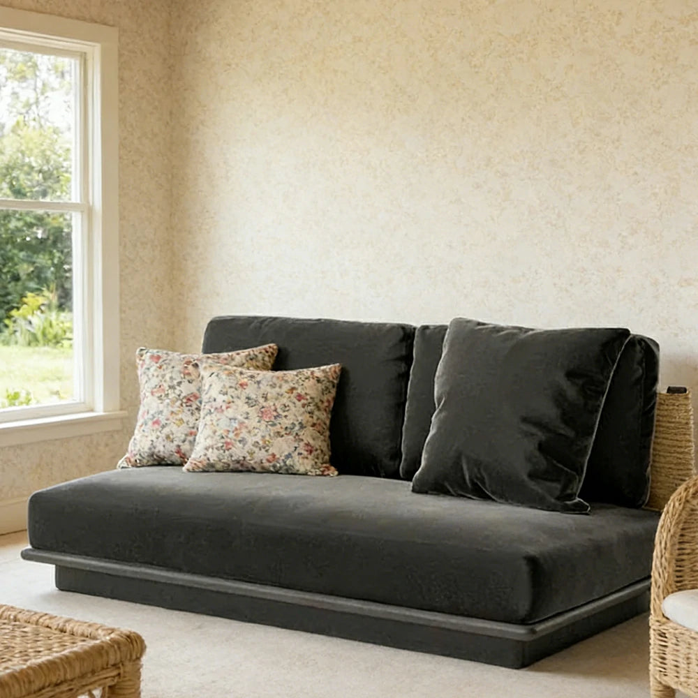 LUXORA Two-Seater Centre Sofa - Waterproof Rope Design, Quick-Dry Cushion, High-Density Foam Support, Weather-Resistant Fabric