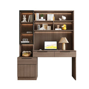 LUXORA 120cm Desk with Bookshelf Storage Cabinet & Drawers for Home Office - Brown