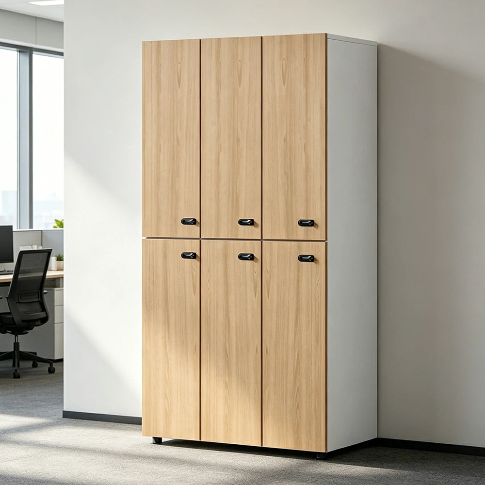 LUXORA 6 Door Wardrobe Locker with Mechanical Combination Lock for Staff Gym Office