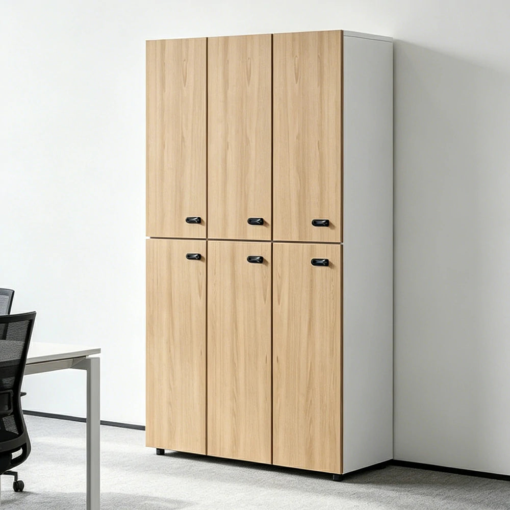 LUXORA 6 Door Wardrobe Locker with Mechanical Combination Lock for Staff Gym Office